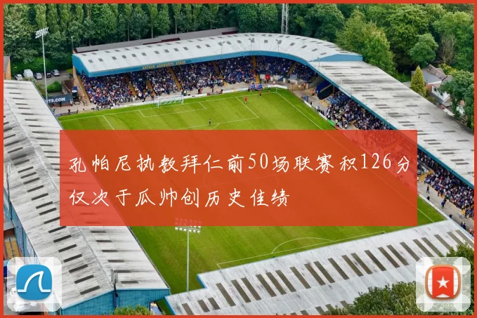 孔帕尼执教拜仁前50场联赛积126分仅次于瓜帅创历史佳绩